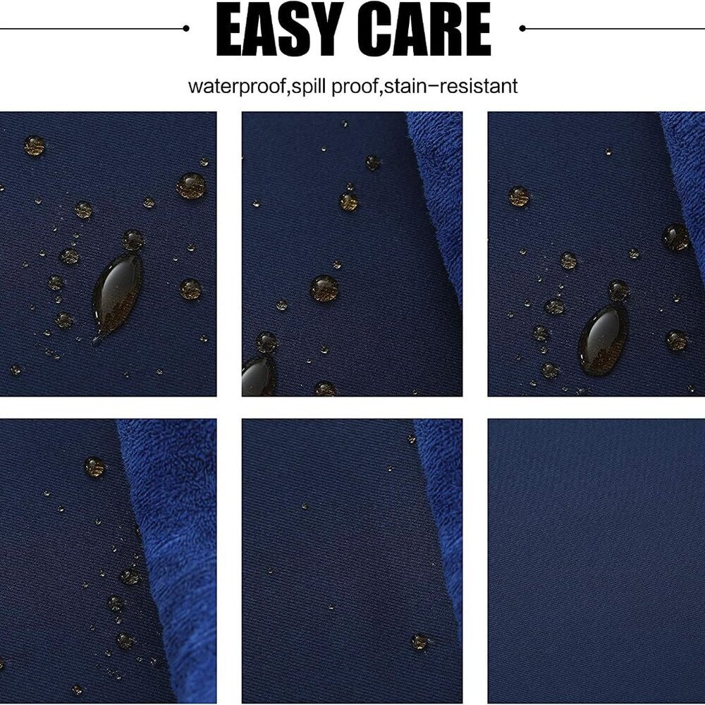 Luxury Navy Blue Table Cover - Water Resistant, 60 x 84 Inch for All Occasions - Picture 4 of 8